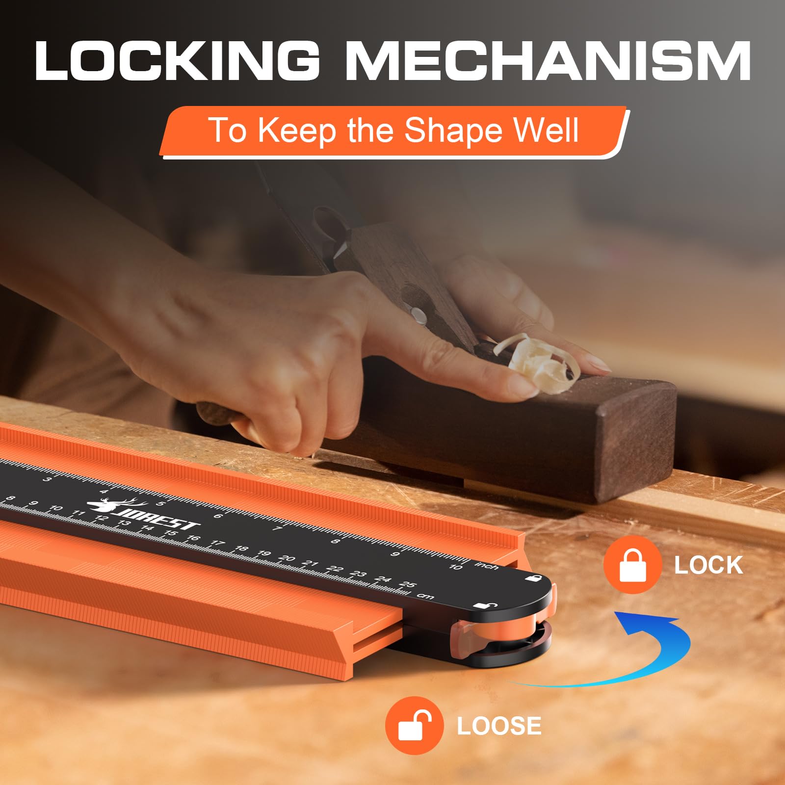 Locking Contour Gauge for Precise Shape Duplication