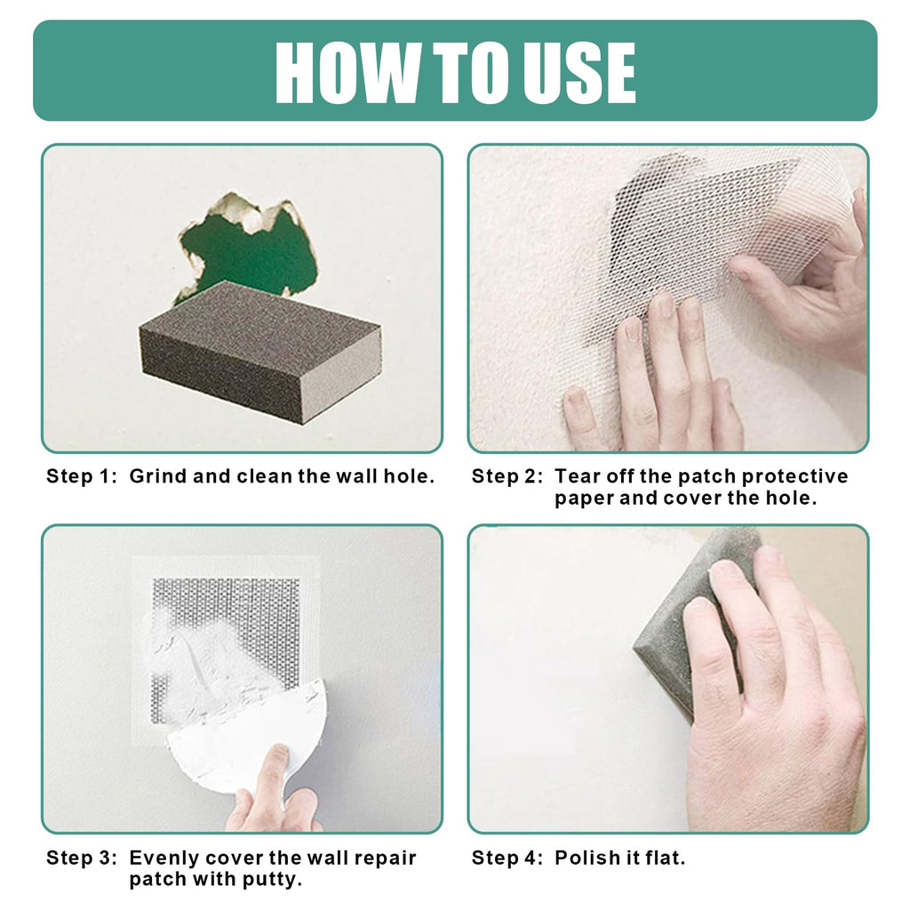 Self Adhesive Fiberglass Drywall and Ceiling Repair Patch Kit