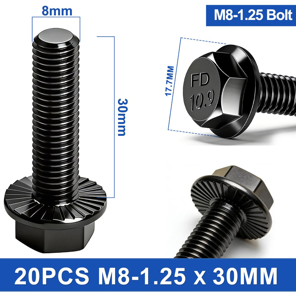 Metric and SAE Black Zinc Bolt Nut Washer and Socket Screw Kit