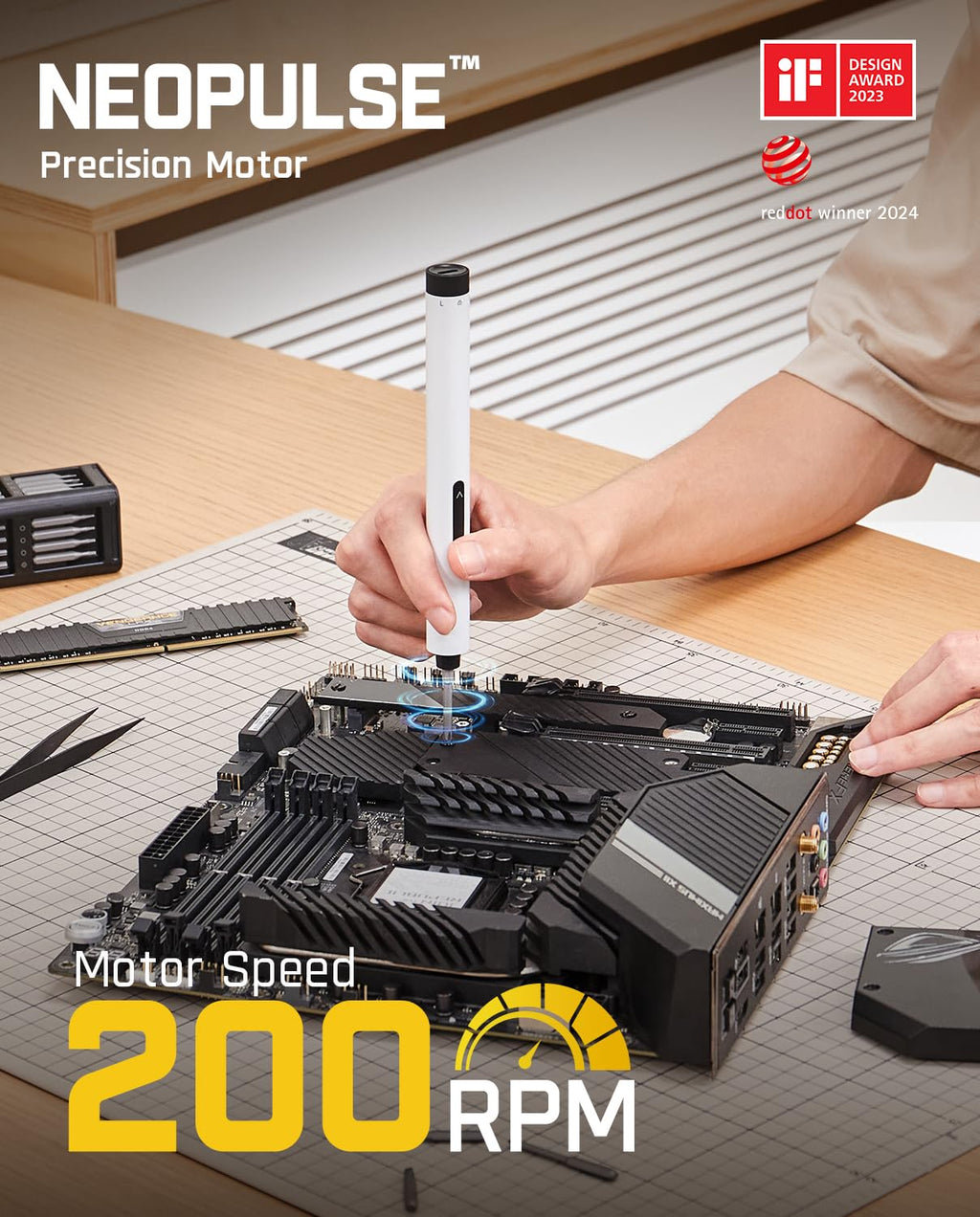 Mini Electric Precision Screwdriver Set with 50 Magnetic Bits