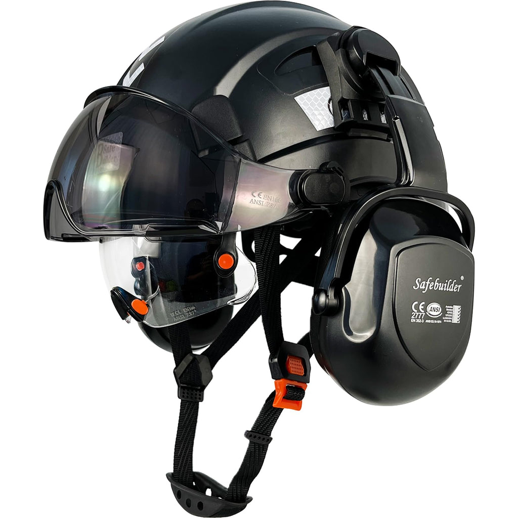 ANSI Industrial Safety Helmet with Visor and Ear Muffs