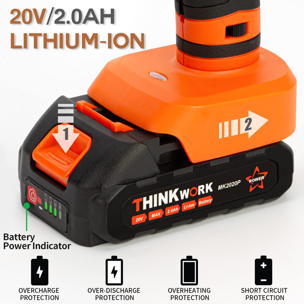 20V Cordless Hot Glue Gun with Battery and Charger