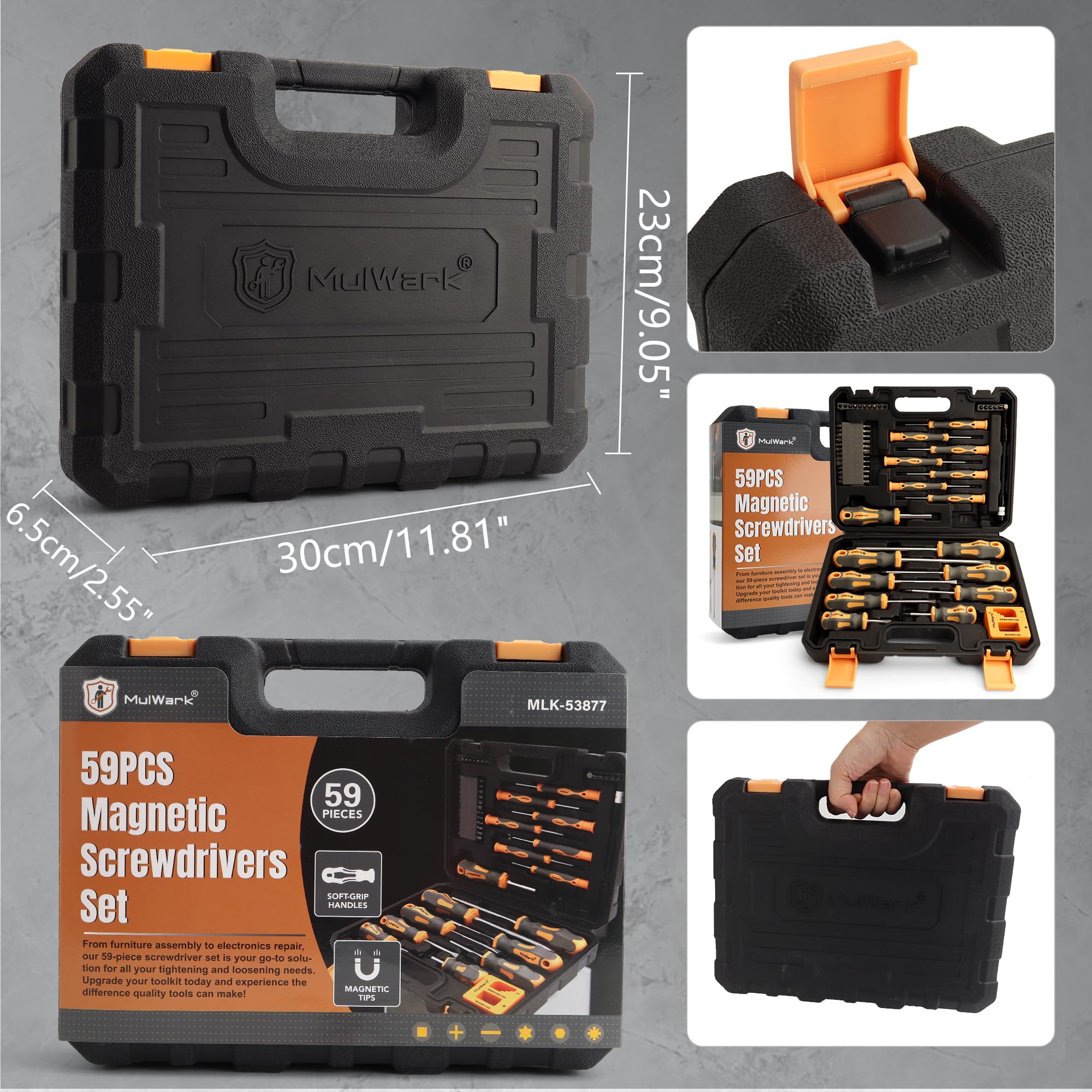 59 Piece Magnetic Screwdriver and Precision Bit Set with Storage Case