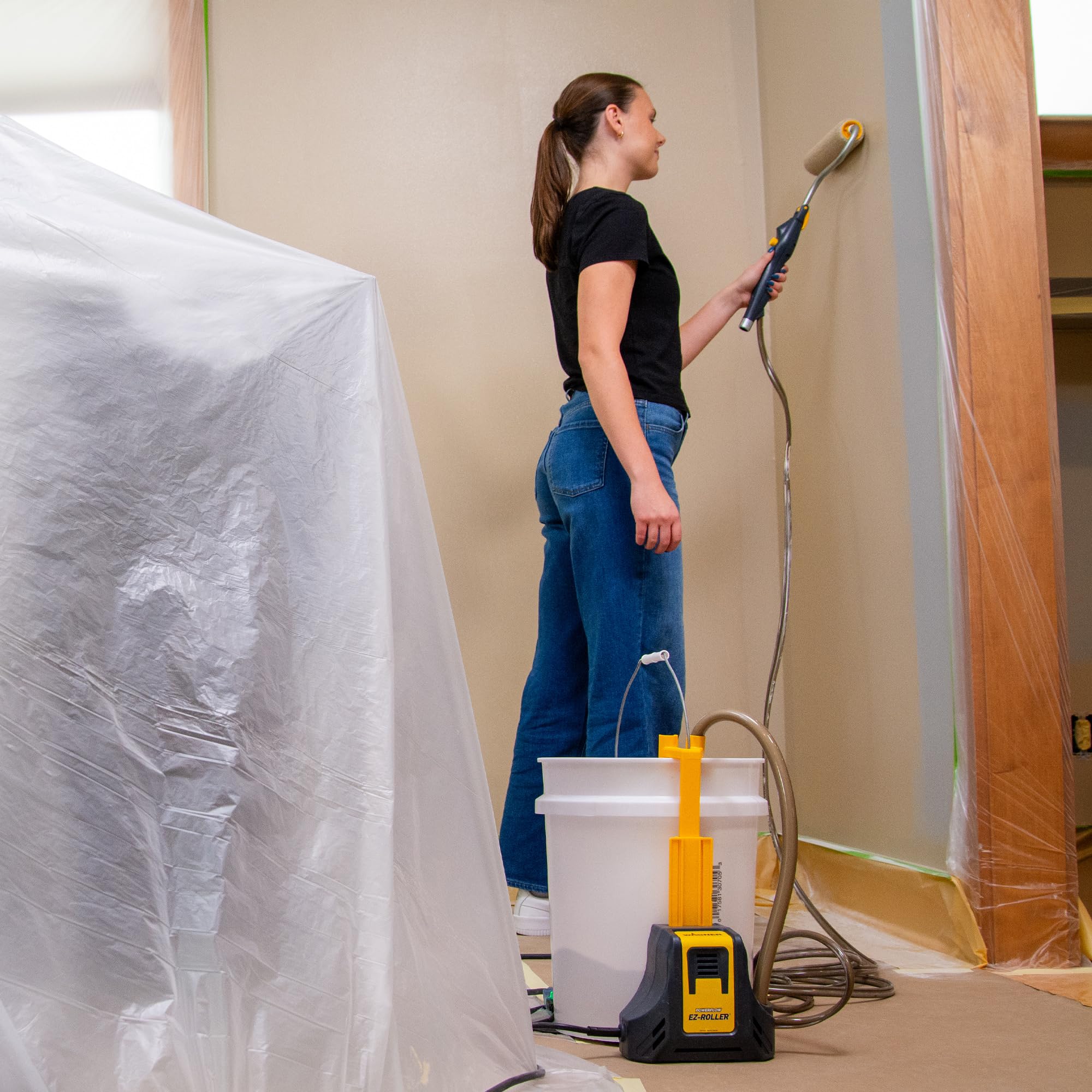 Direct Feed Electric Paint Roller for Multi Room Painting