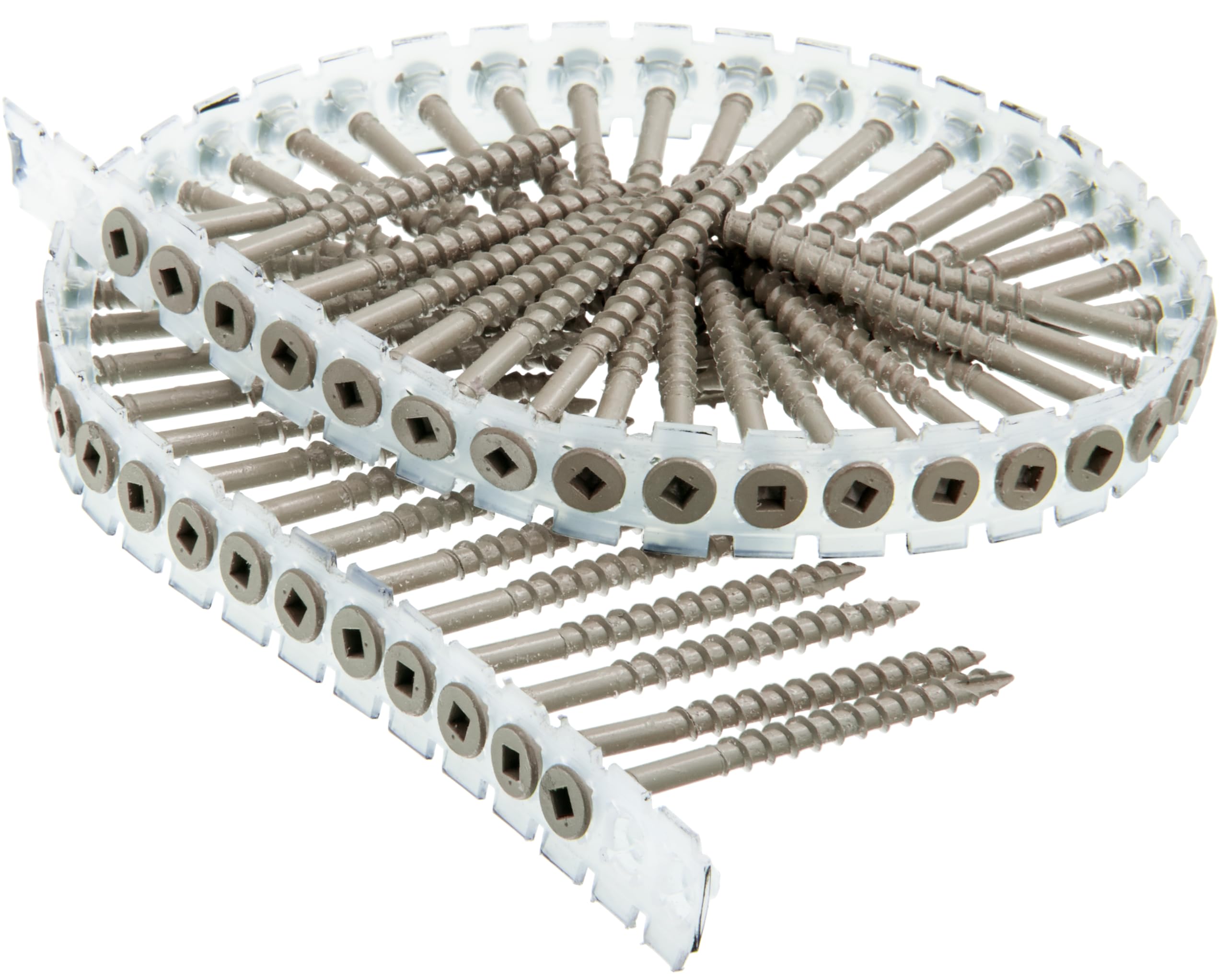 Number 8 by 2 and a Half Inch Exterior Wood Collated Screws 800 Pack