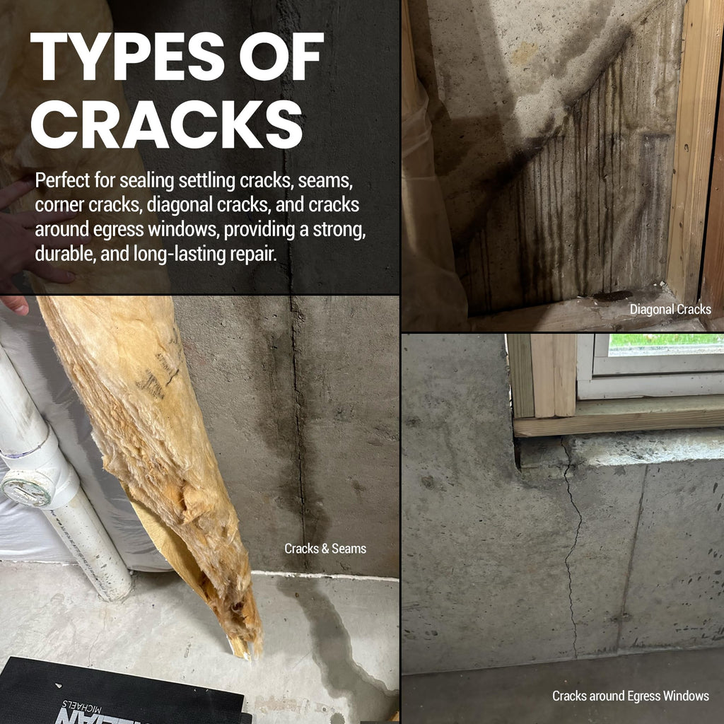 Fast Curing Polyurethane Foundation Crack Repair Kit 30 Foot