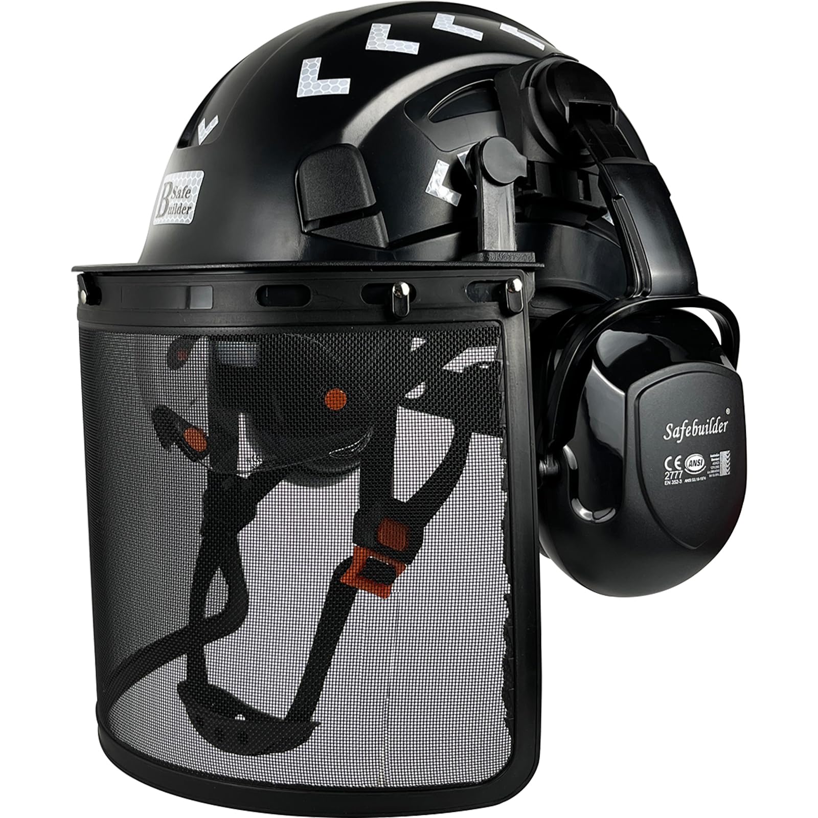 4 in 1 Forestry Safety Helmet with Visor Face Shield and Ear Muffs