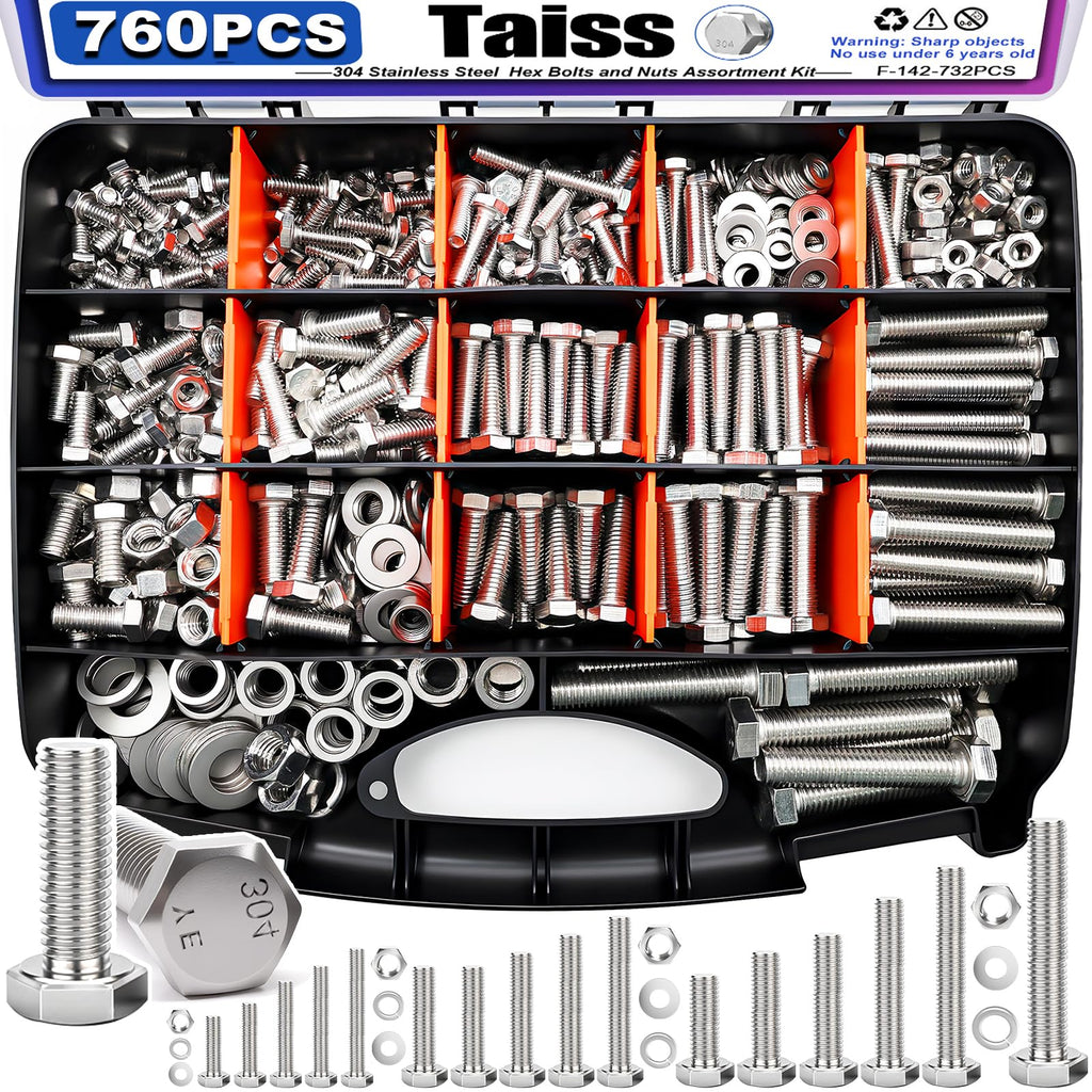 Metric and SAE Black Zinc Bolt Nut Washer and Socket Screw Kit