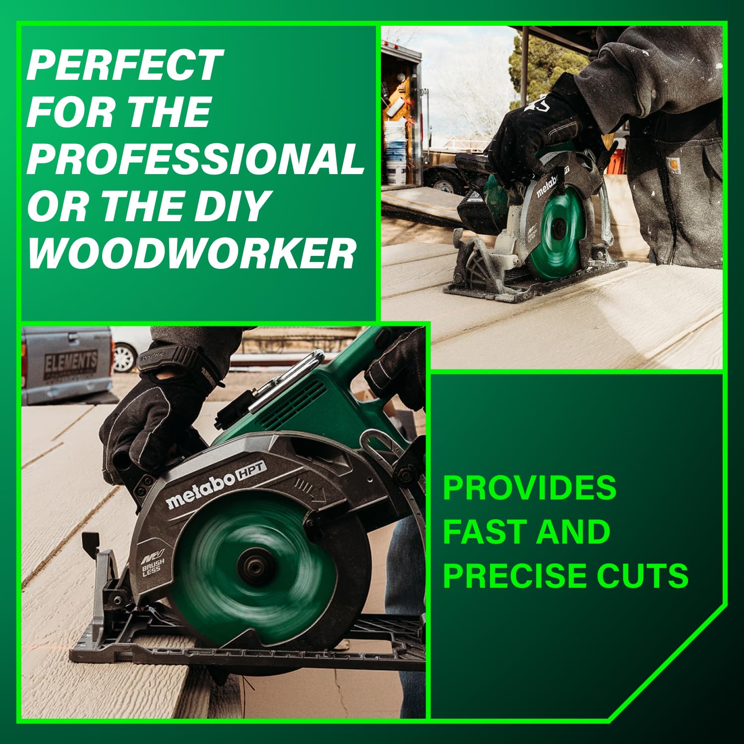 36V Cordless Rear Handle Circular Saw Kit with Optional AC Adapter