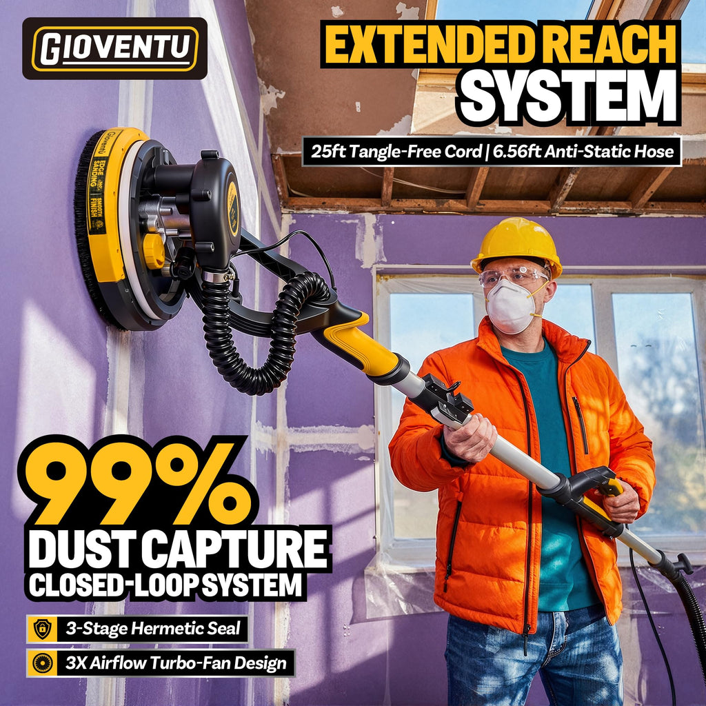 Drywall Sander with Vacuum Dust Collection