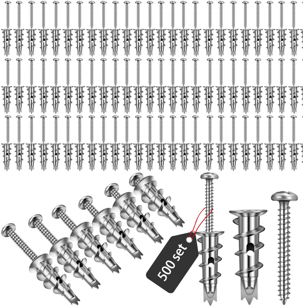 400 Piece Zinc Self Drilling Drywall Anchor and Screw Kit