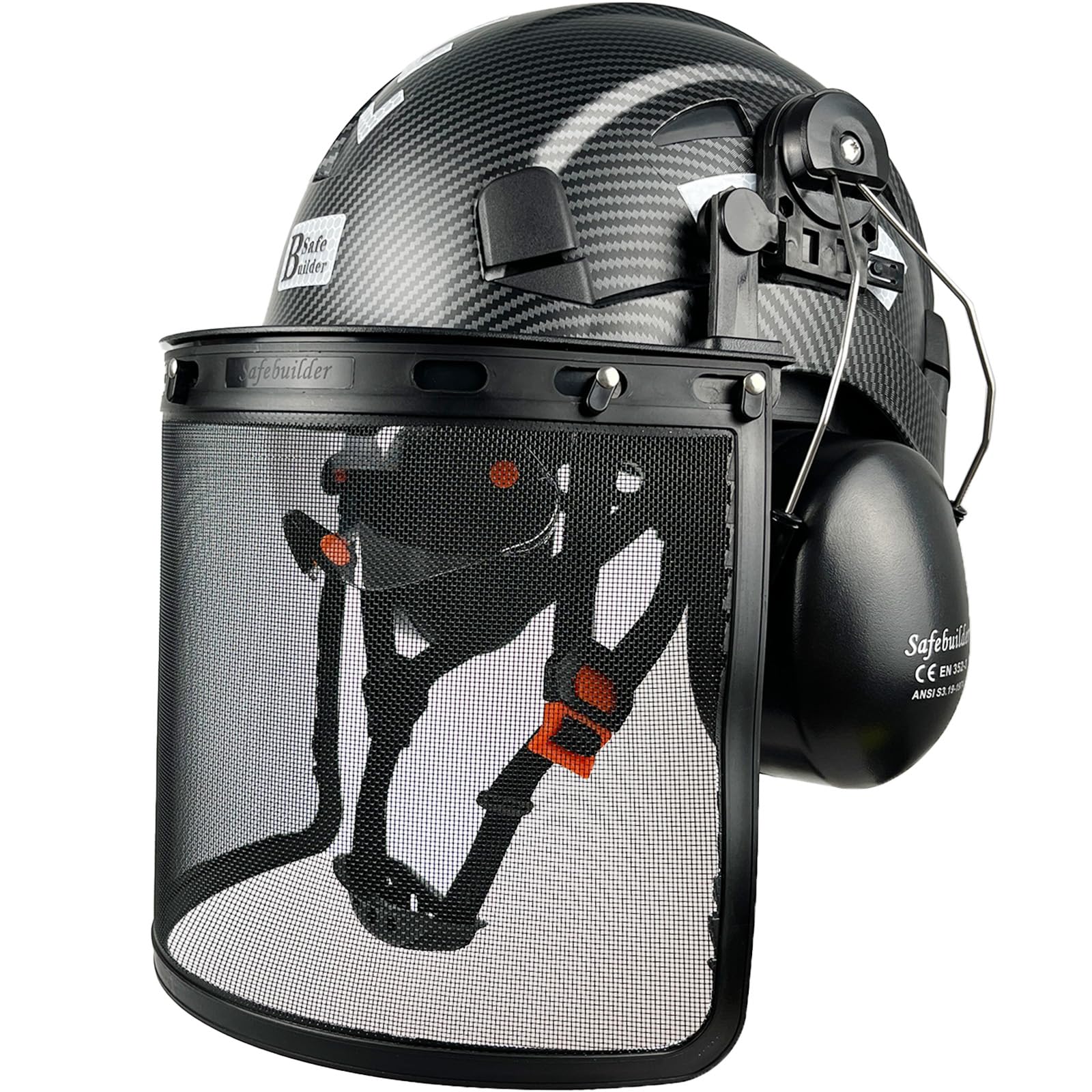 4 in 1 Forestry Safety Helmet with Visor Face Shield and Ear Muffs