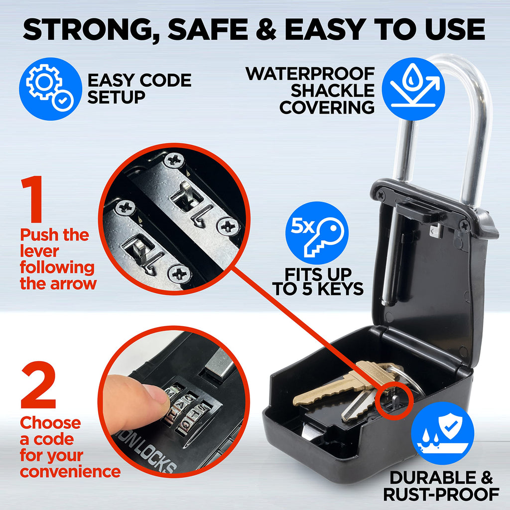 12 Pack Outdoor Combination Key Lock Boxes Holds 5 Keys